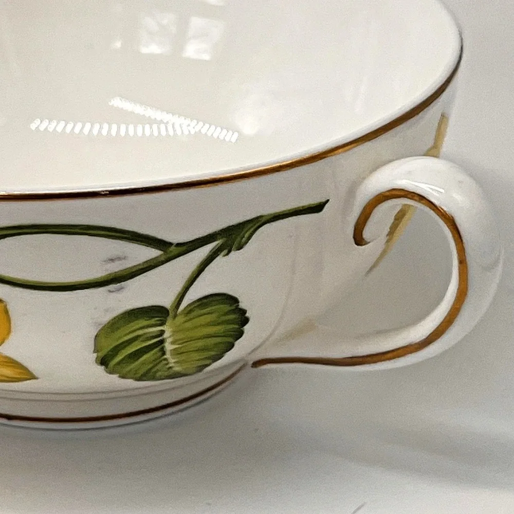 Wedgwood Bone China Kingcup Two Flat Cream Soup Bowls W.4050 Made In England - Picture 13 of 16